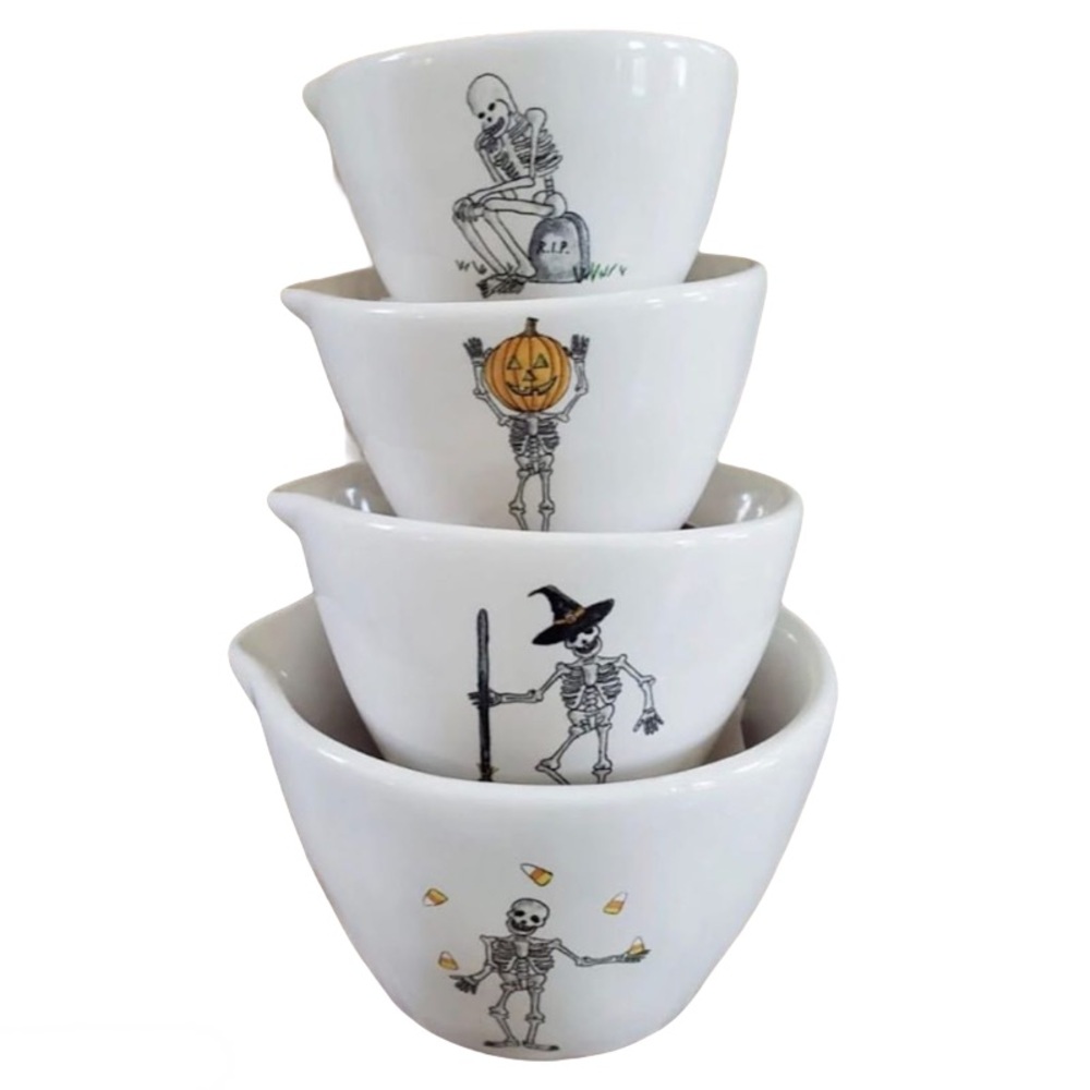 Rae Dunn Dancing Skeleton Measuring Cups